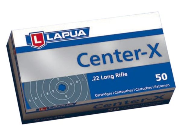Lapua Center-X Ammunition 22 Long Rifle 40 Grain Lead Round Nose